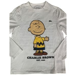 Lacoste Peanuts Charlie Brown Long Sleeve T Shirt Size Small